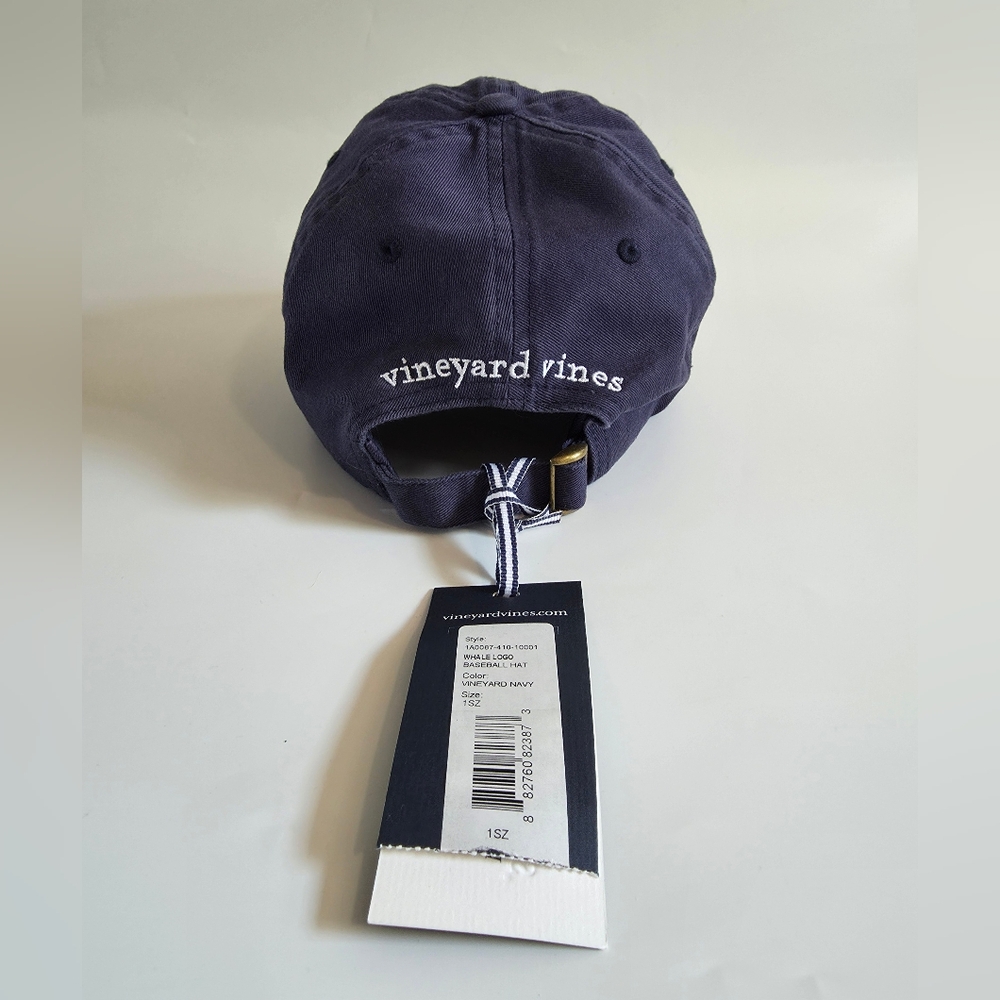 NWT Vinyard Vines Pink Whale Logo Baseball Hat in Vineyard Navy Women's - Picture 3 of 8
